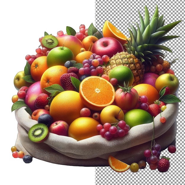 PSD raw fruit medley op bagpng