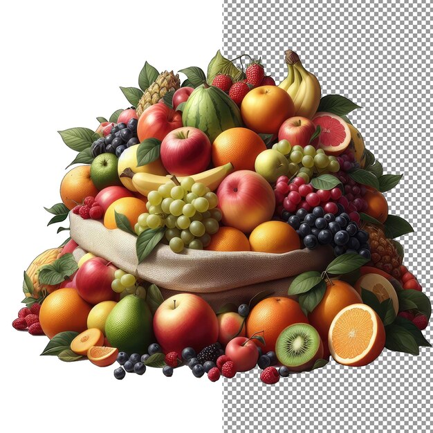 PSD raw fruit medley op bagpng