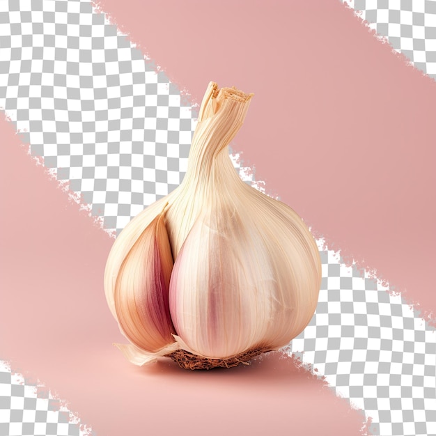 Raw garlic transparent background