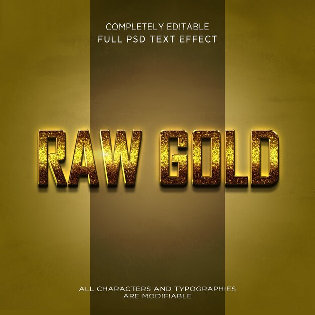 RAW GOLD TEXT エフェクト