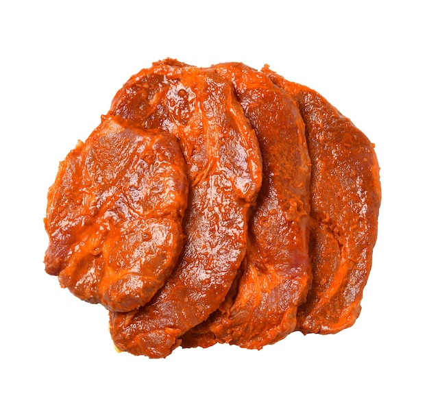 raw pork loin steak organic meat