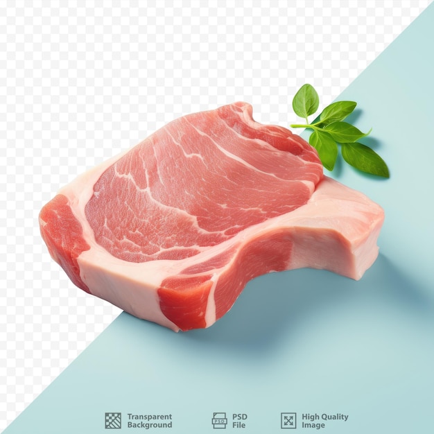 PSD raw pork shoulder on transparent background