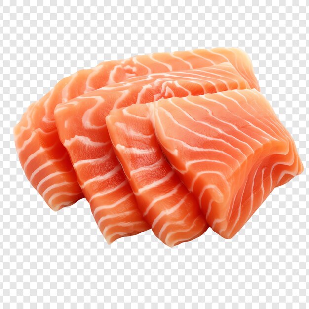 PSD raw salmon on a transparent background