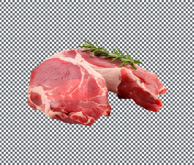 Raw turkey meat isolated on transparent background