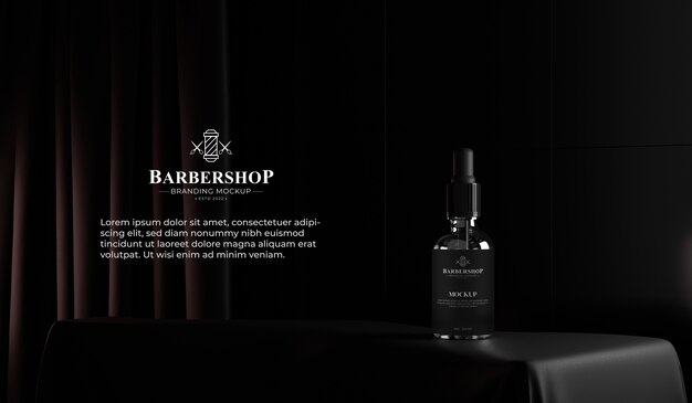 PSD rbarbershop banner mockup design