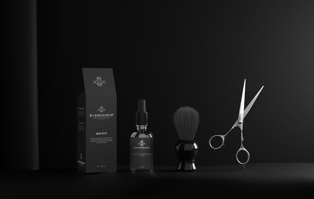 Rbarbershop banner mockup-ontwerp