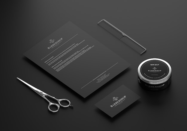 Rbarbershop banner mockup-ontwerp