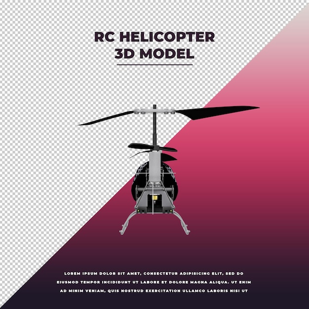 Rc helicopter 3d isolated