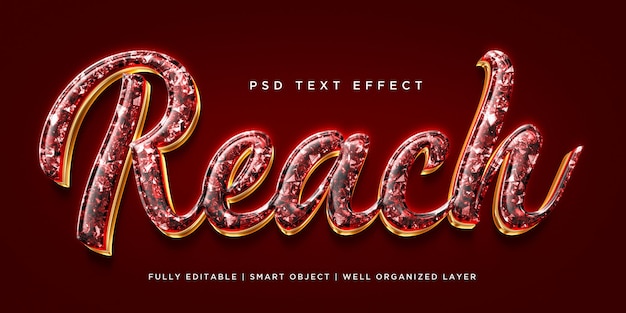 Reach 3d style text effect