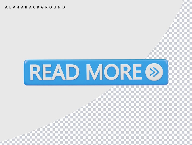 PSD read more icon 3d render illustration