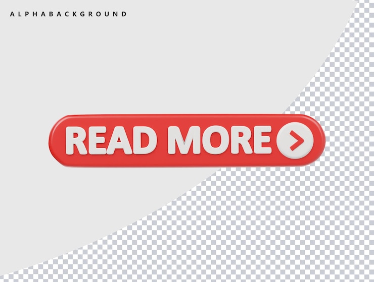 PSD read more icon 3d render illustration