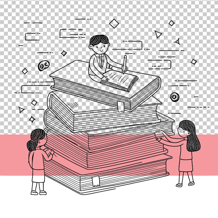 PSD reading books png