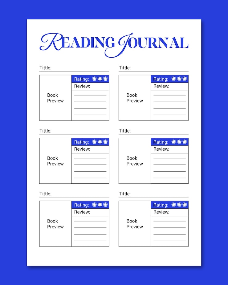 PSD reading journal social media template