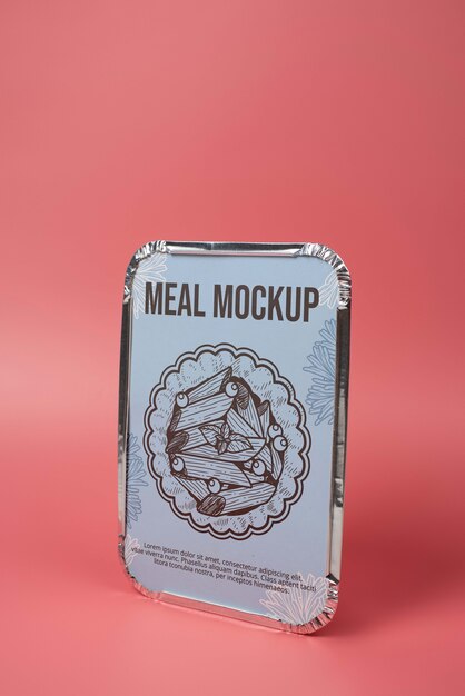 PSD ready meal package mockup