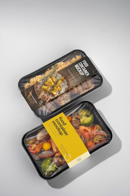 Ready meal package mockup