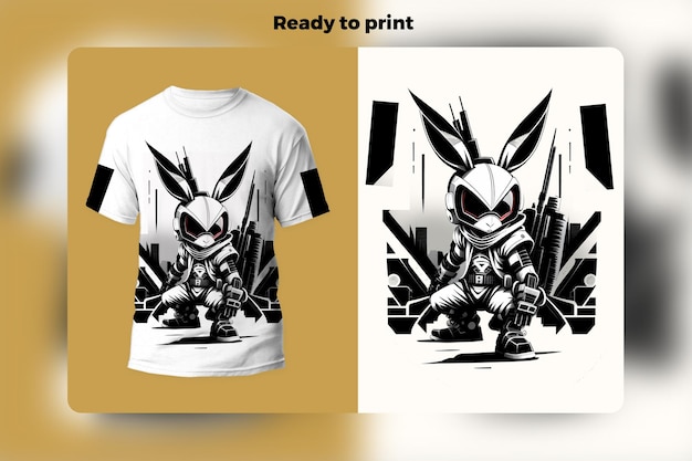 Ready to print tshirt print template black and white