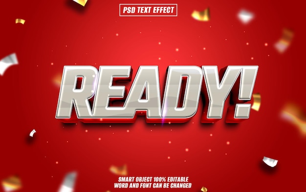 ready text effect font editable typography 3d text