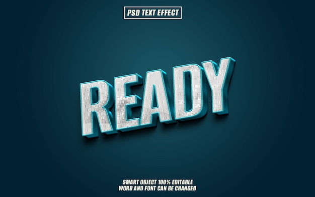 ready text effect font editable typography 3d text