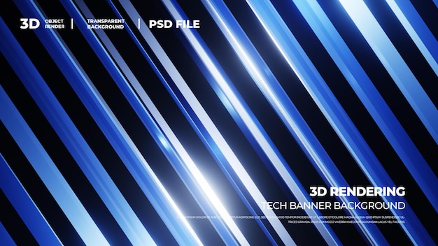 Реальный 3D рендеринг абстрактного баннера