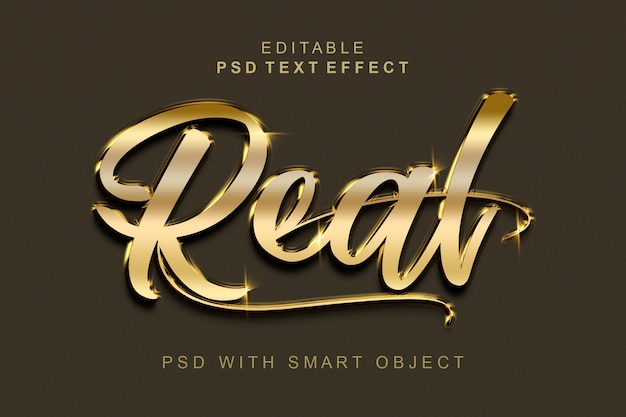 PSD real 3d text effect