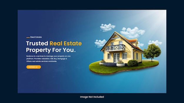 Real estate agency web banner template