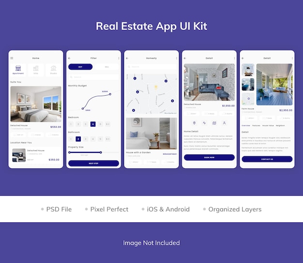 Real estate app ui kit