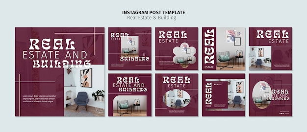 PSD real estate and building instagram post