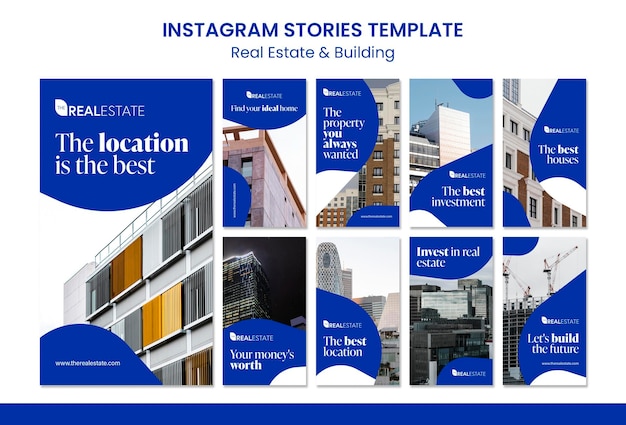 PSD real estate and building instagram stories