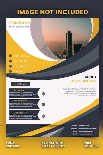 PSD real estate business corporate flyer