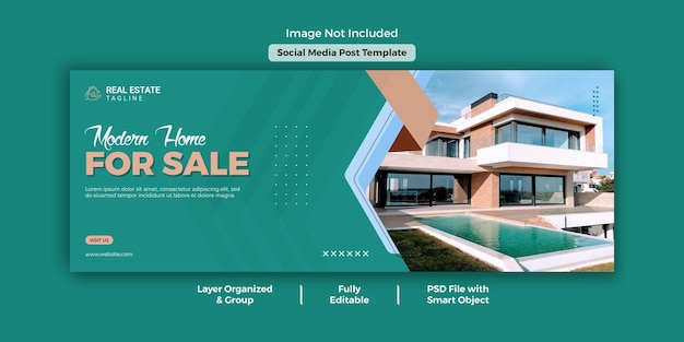 PSD real estate business facebook cover post design