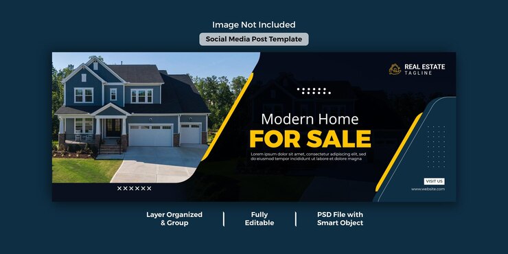 Real estate business facebook cover post design