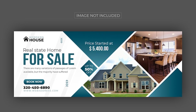 PSD real estate business social media facebook cover template design