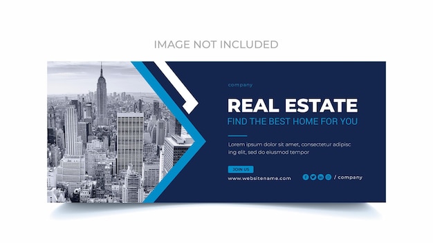 PSD real estate company facebook page cover photo