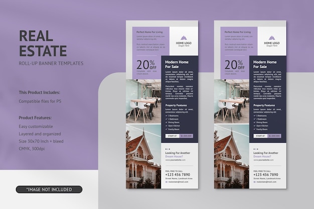 Real estate dl flyer psd templates