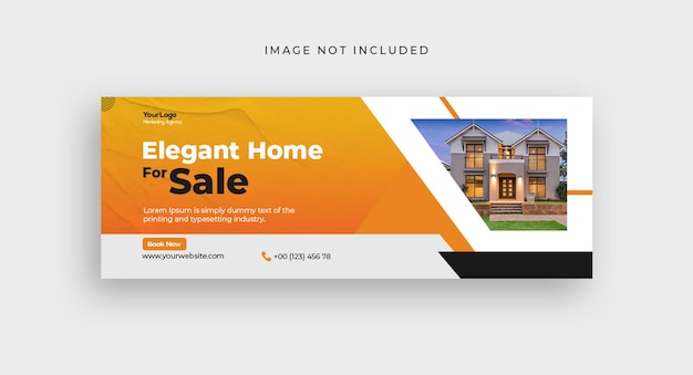 PSD real estate facebook cover banner template