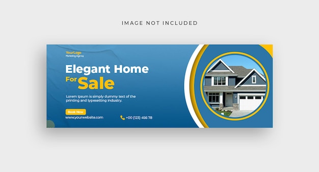 Real estate facebook cover banner template