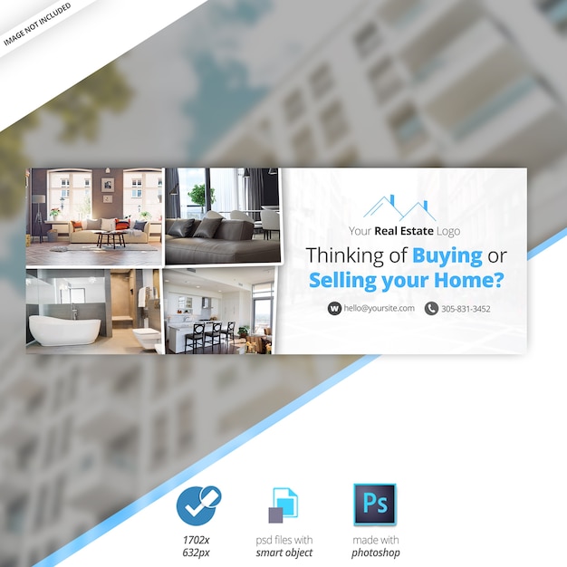 PSD 부동산 페이스 북 타임 라인 표지 배너