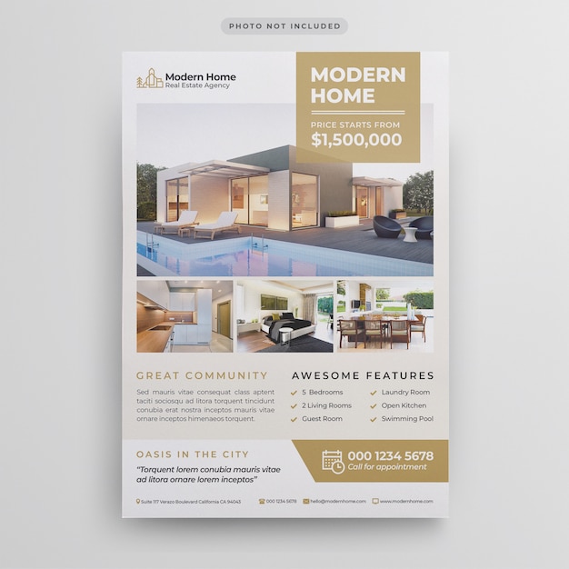 Real estate flyer template