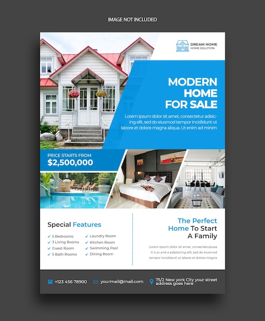 PSD real estate flyer template