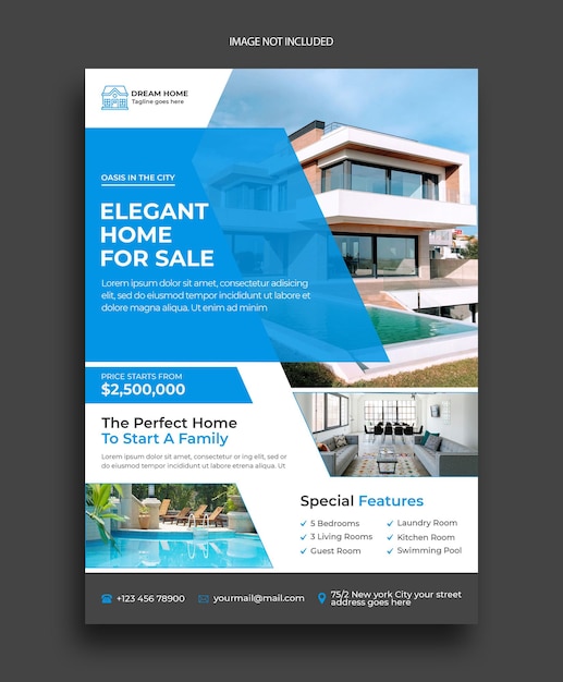 PSD real estate flyer template