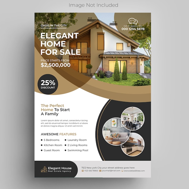 Real estate flyer template