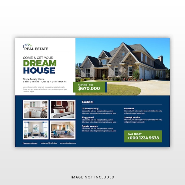 Real estate flyer template