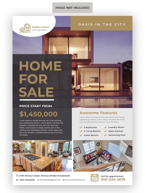 PSD real estate flyer template