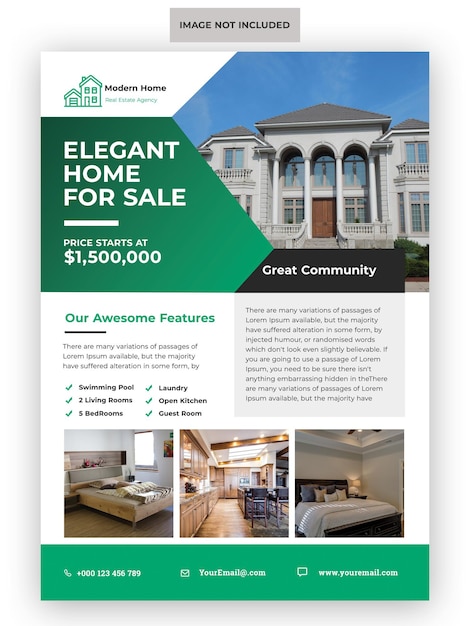 PSD real estate flyer template