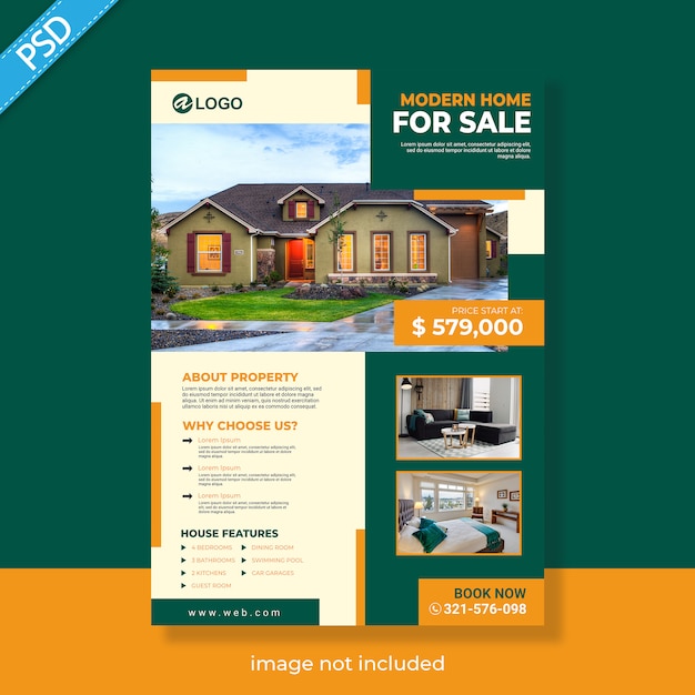 Real estate flyer template