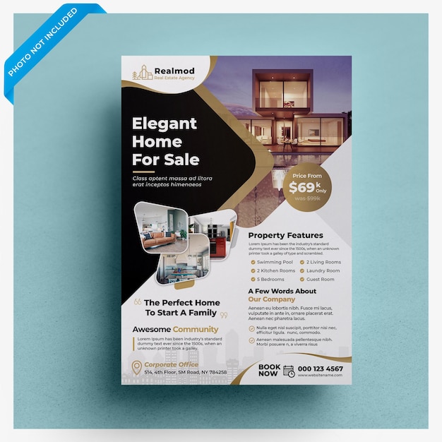 Real estate flyer template