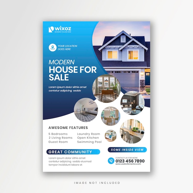 Real estate flyer template