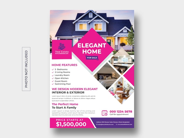 Real estate flyer template