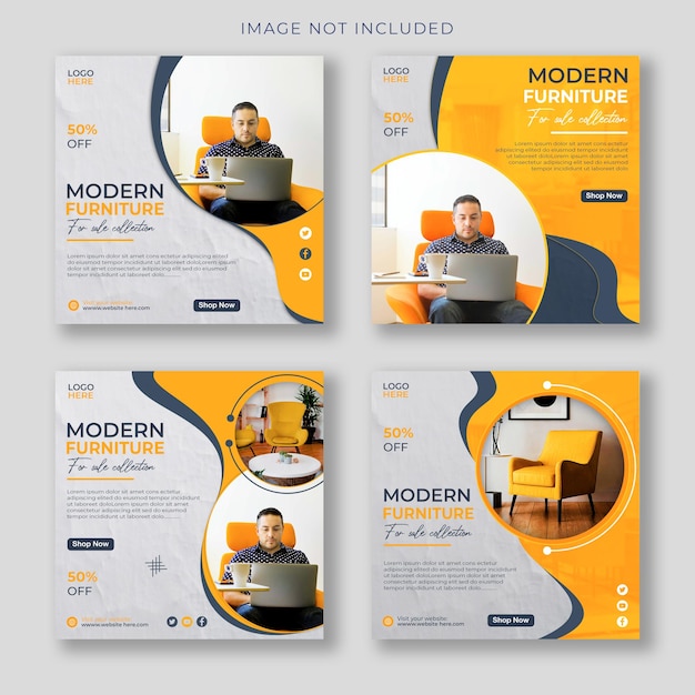 Real estate Furniture Instagram social media post template