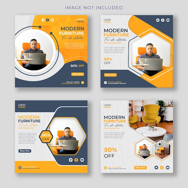 Real estate furniture sale social media and Instagram post template